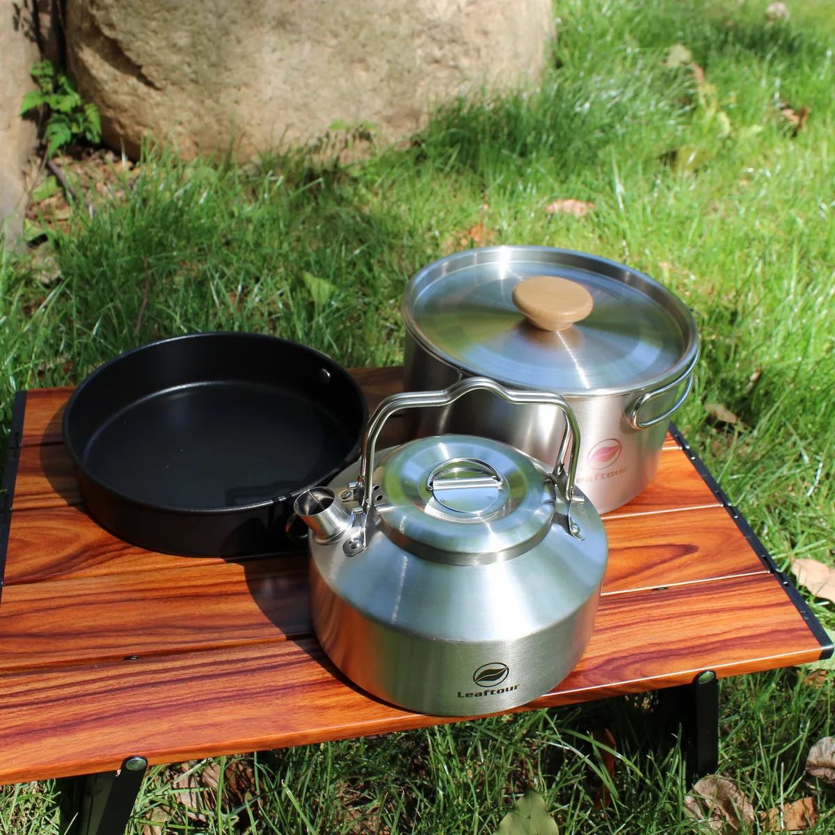 Leaftour Stainless Steel Camping Cookware Set – view 2